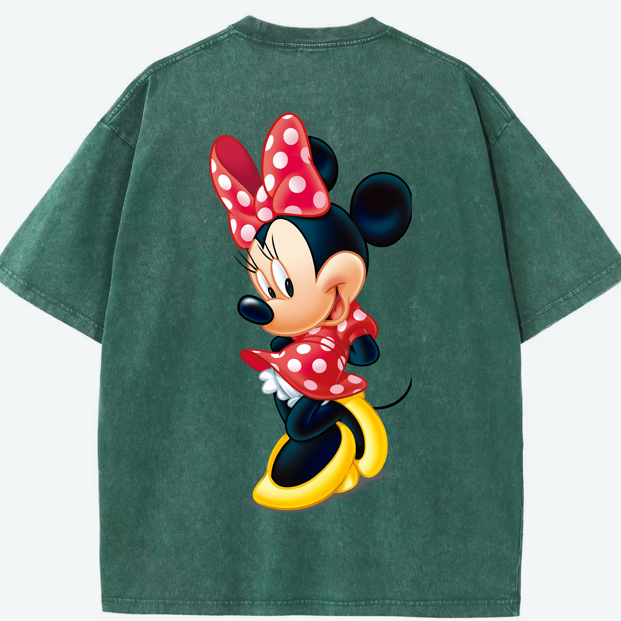 （画像用） ミッキーマウス Mickey Mouse 綿100% ヴィンテージ風 半袖Tシャツ（背面プリント）